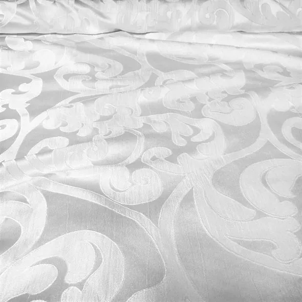 1pc - Classic Jacquard Table Linen 90"x156" Banquet - White