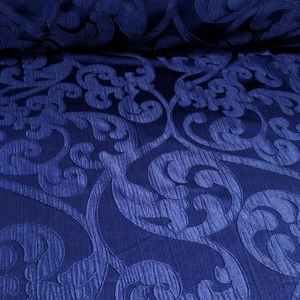 1pc - Classic Jacquard Table Linen 92"x158" Banquet - Navy
