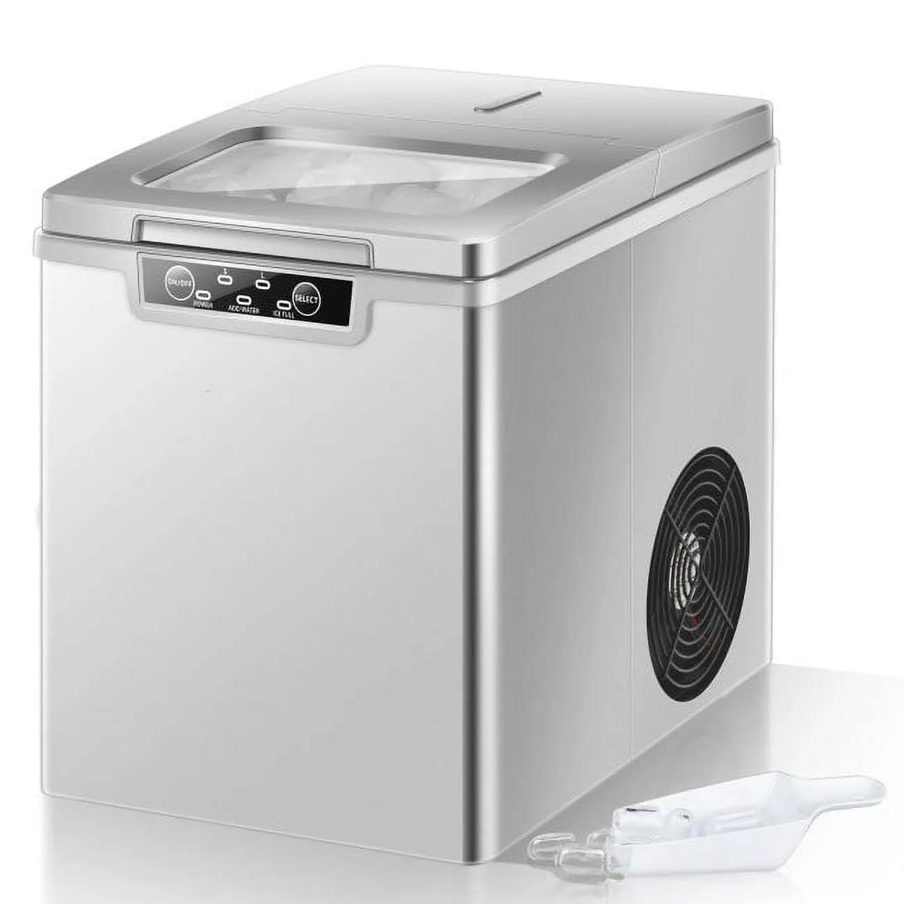 2 Quart Portable Ice Maker Machine with Scoop and Basket - Makes Ice in 7 Minutes