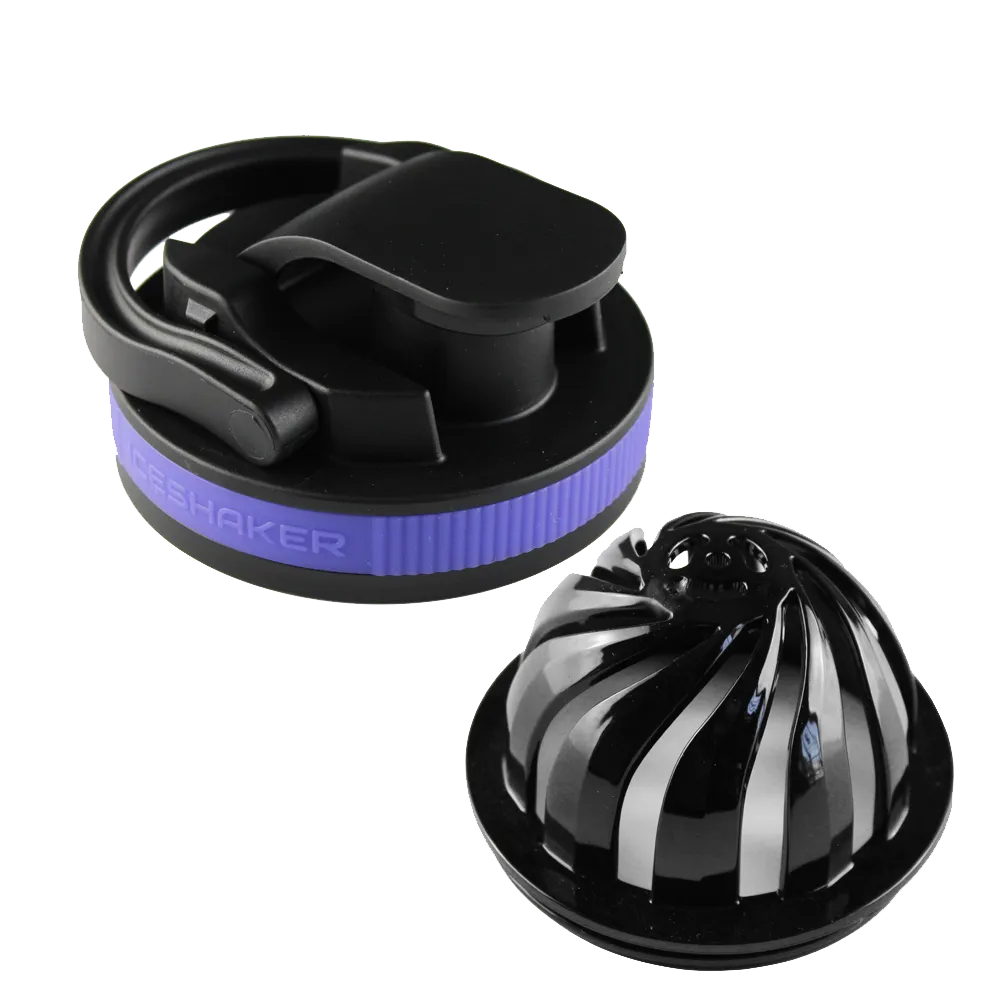26oz Shaker Lid   Agitator Combo - Black Lid with Lilac Dreaming Band