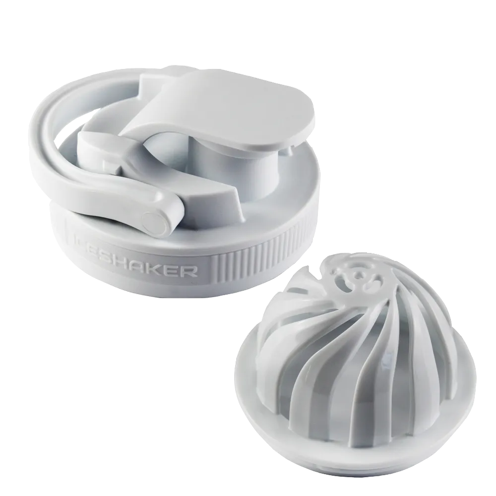 26oz Shaker Lid   Agitator Combo - White Lid with White Band