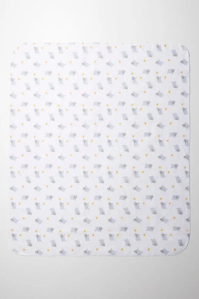 3 Pack Receiver Blanket Sheep & Sun Grey