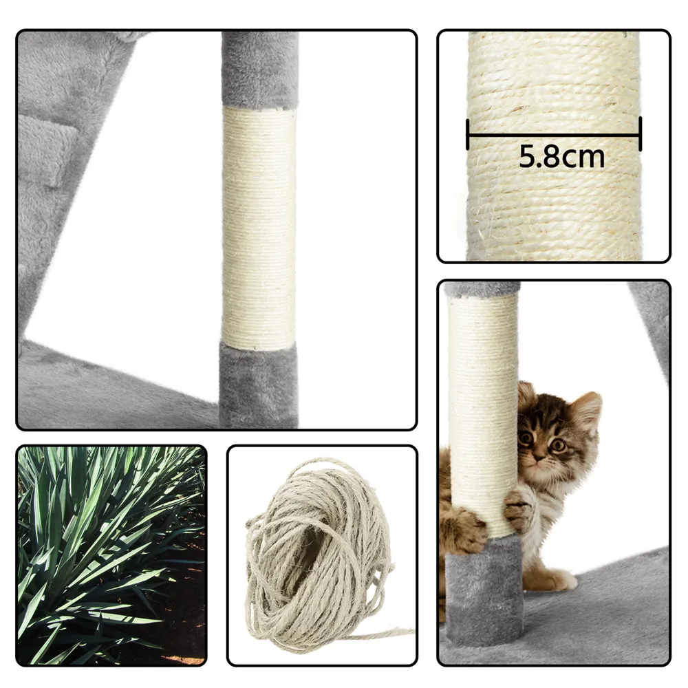 51'' Multilevel Cat Tree with Condo-Light Gray