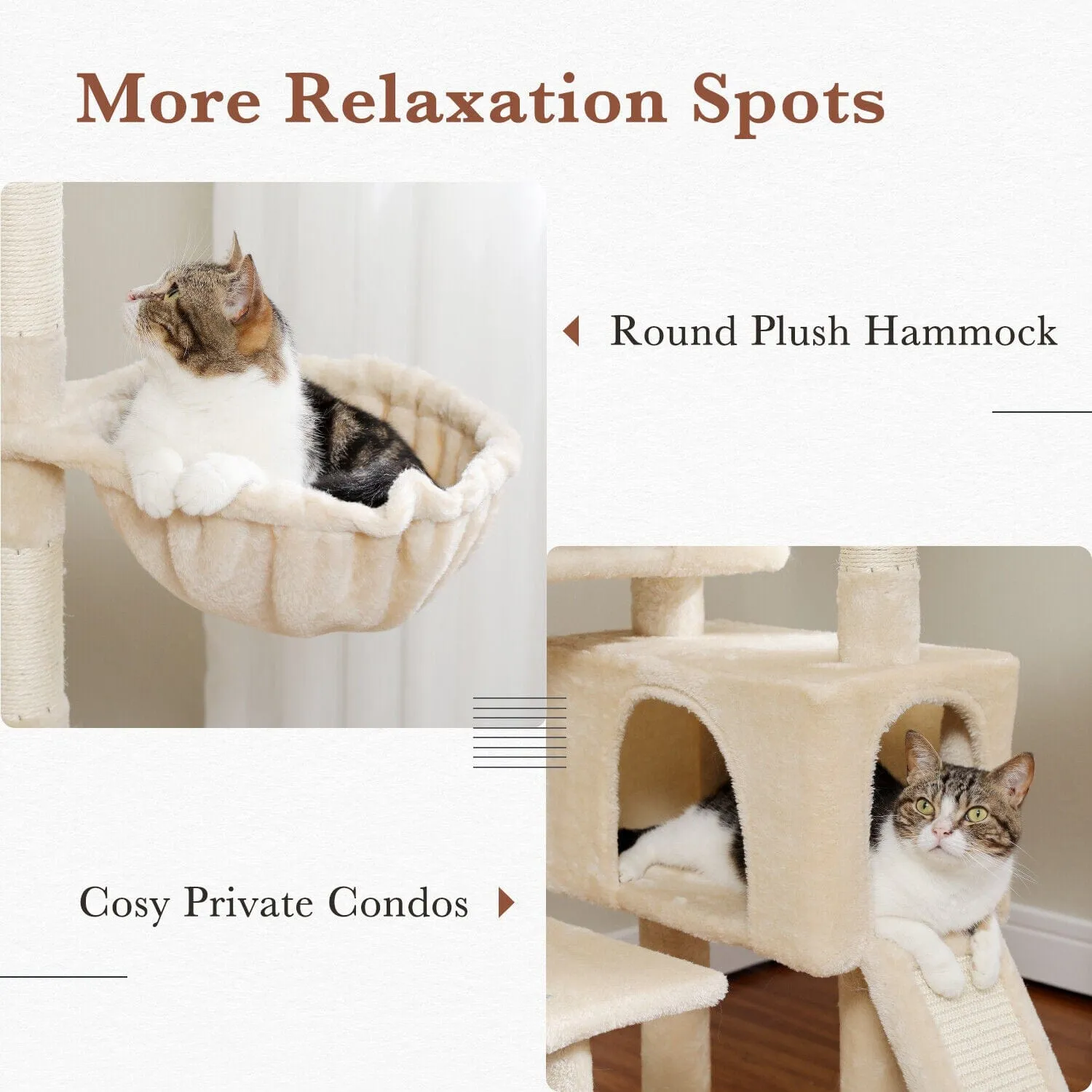 60" Multilevel Cat Scratching Tree