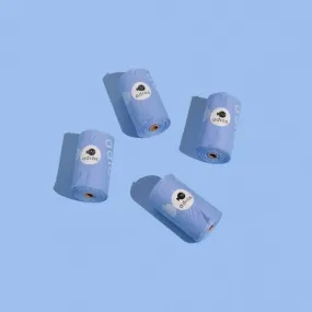 Adios Plastic Compstable Poo Bag Blue 15's (Pack of 28)