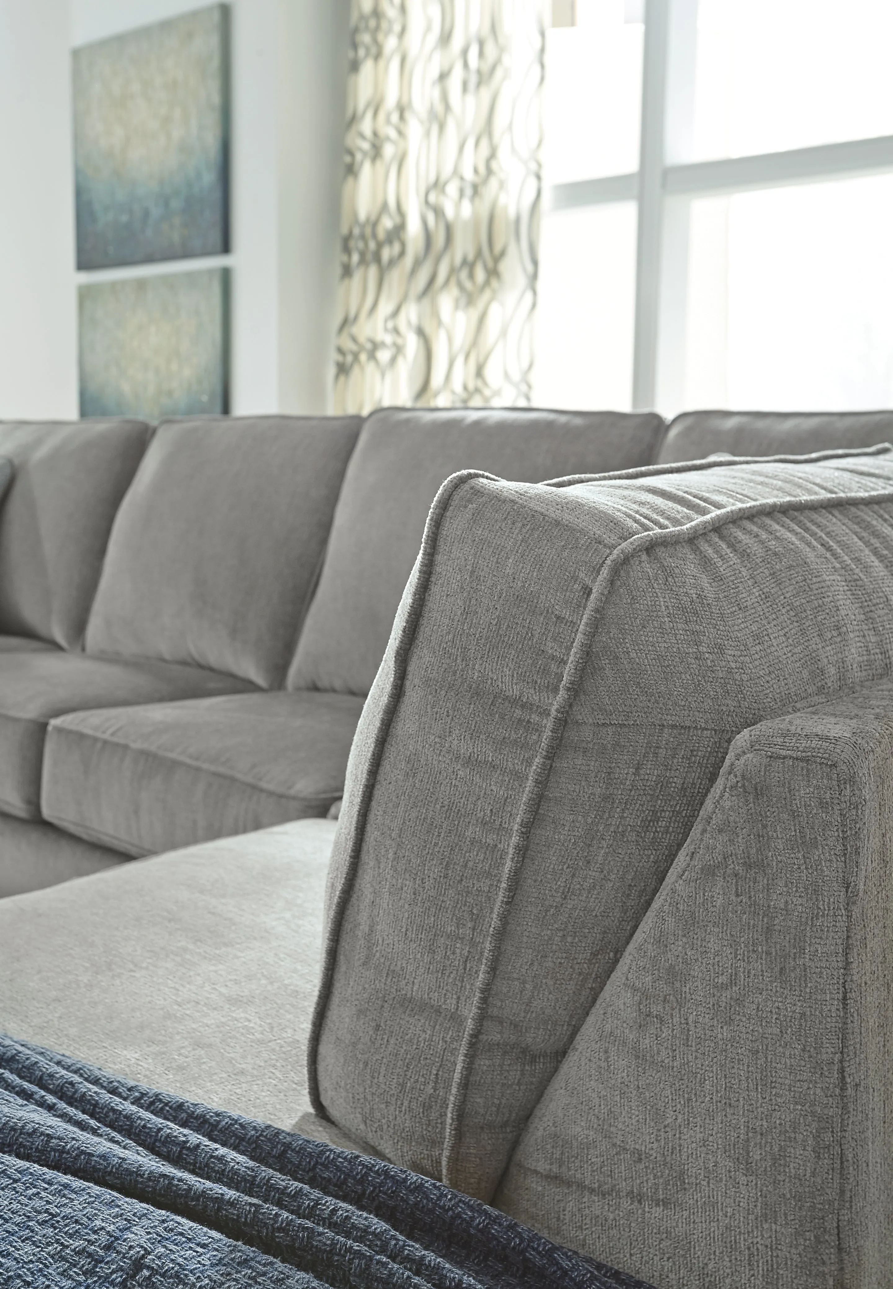 Altari 2-Piece Sleeper Sectional with Ottoman in Alloy