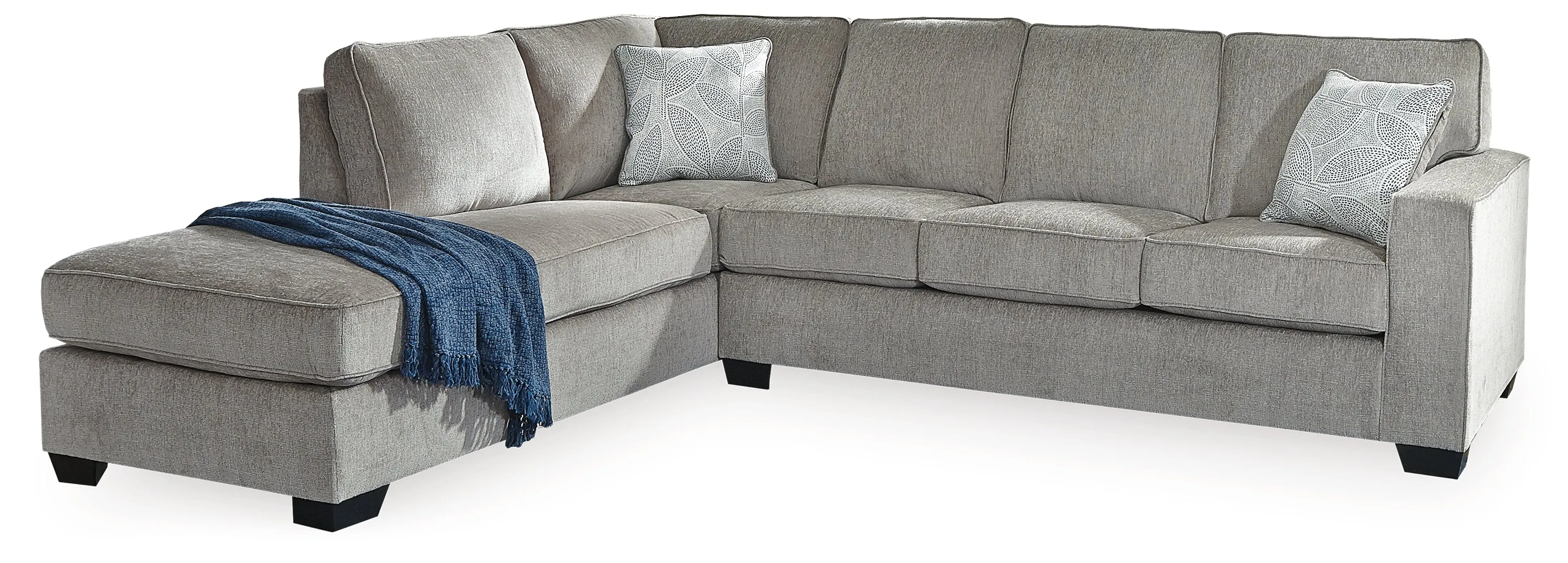 Altari 2-Piece Sleeper Sectional with Ottoman in Alloy