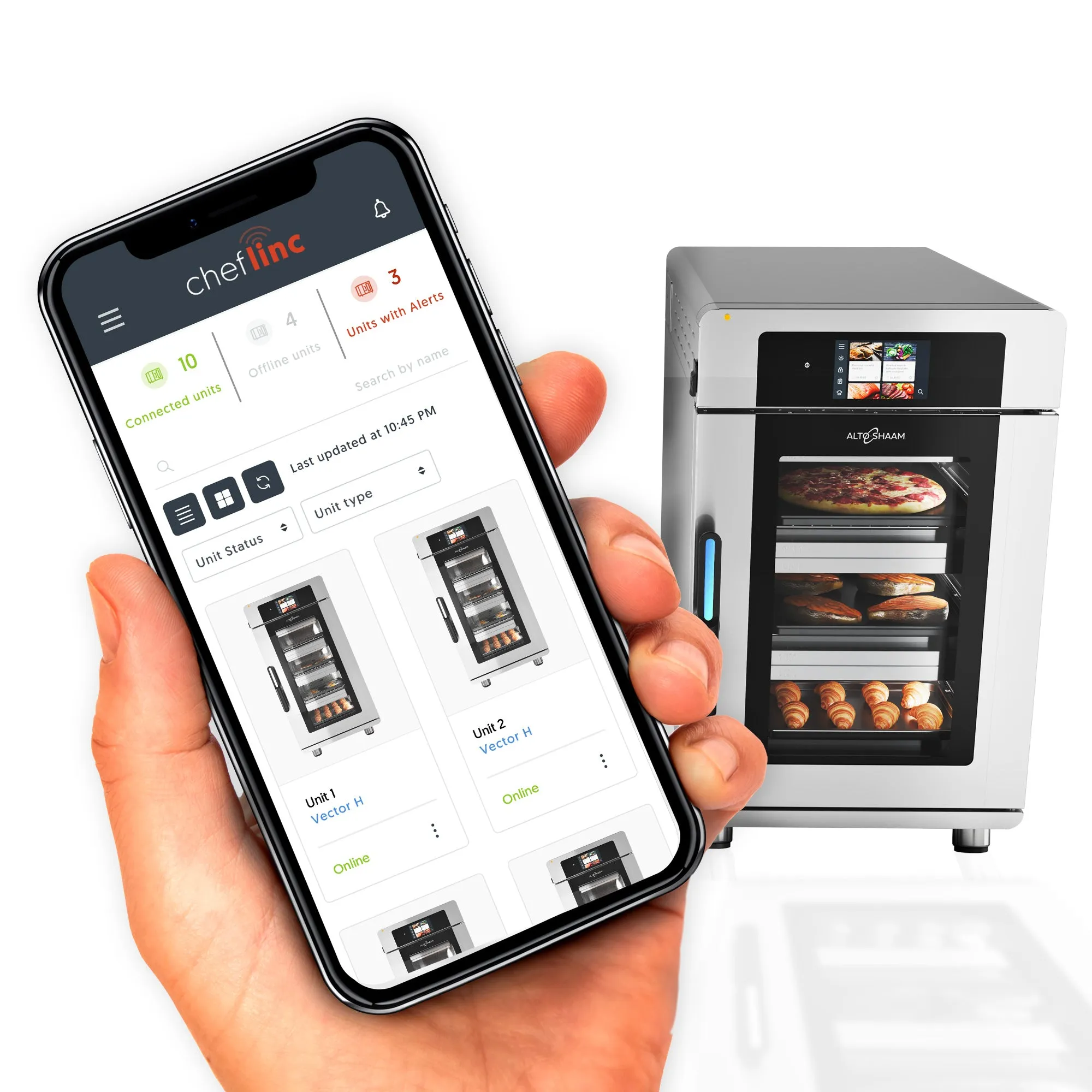 Alto-Shaam VMC-H3H Vector H Series Multi-Cook 3-Chamber Electric Oven – Ventless with Deluxe Controls – 208-240 VAC, 1-Phase