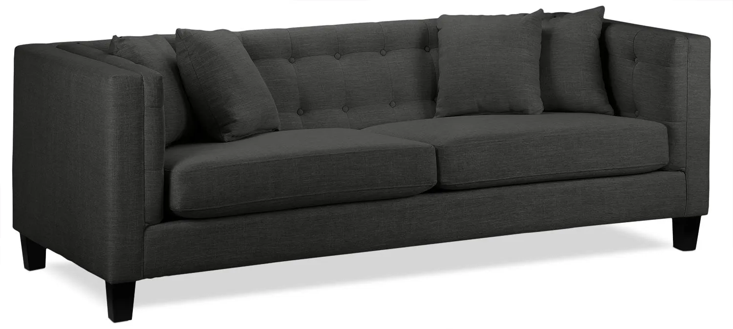 Arbor Sofa, Loveseat and Chair and a Half Set - Dark Grey