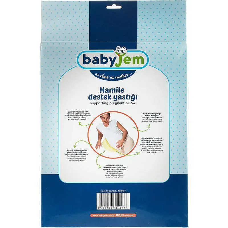 BABYJEM SUPPORTING PREGNANT PILLOW - BIEGE