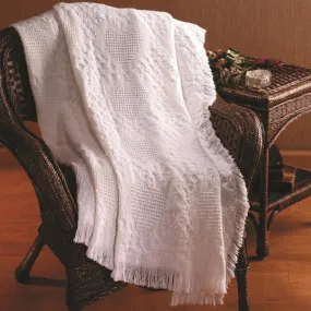 Basket Weave Heart Throw Blanket