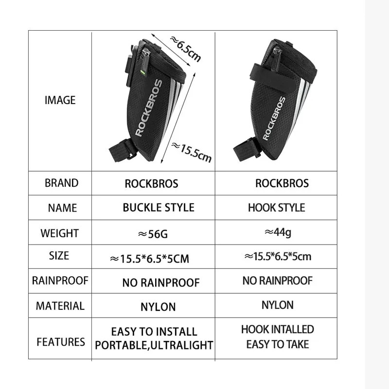 Bike Bag Portable Reflective Saddle Bag Tail Seatpost Nylon Bicycle Bag MTB Road Bike Bag Panniers