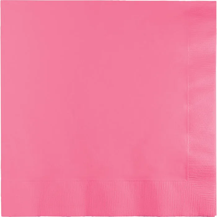 Bulk Candy Pink Value Friendly Beverage Napkins (240 per Case)