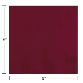 Burgundy Beverage Napkin 2PLY (1200 Per Case)