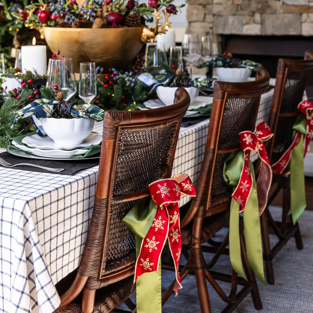 Check Tablecloths Blue & White