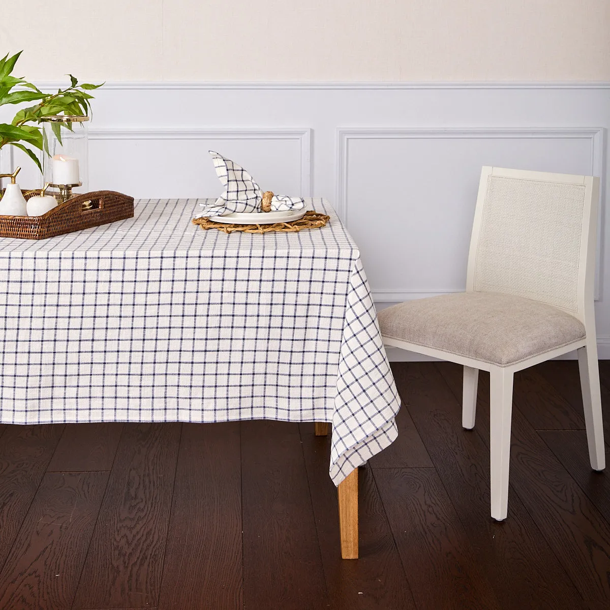 Check Tablecloths Blue & White