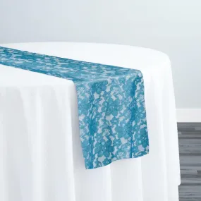 Classic Lace Table Runner in Aqua 1135