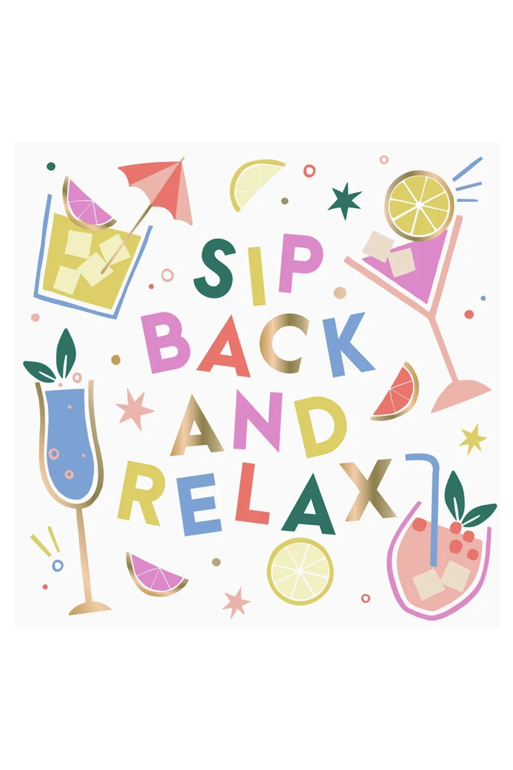Cocktail Napkin Pack - Sip Back and Relax