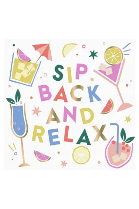 Cocktail Napkin Pack - Sip Back and Relax