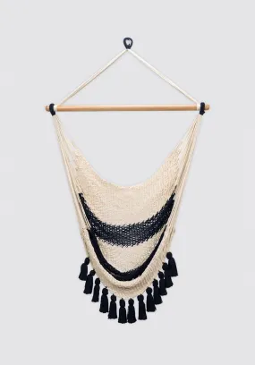 Colonial Navy Blue Cotton Hammock Swing with Tassels