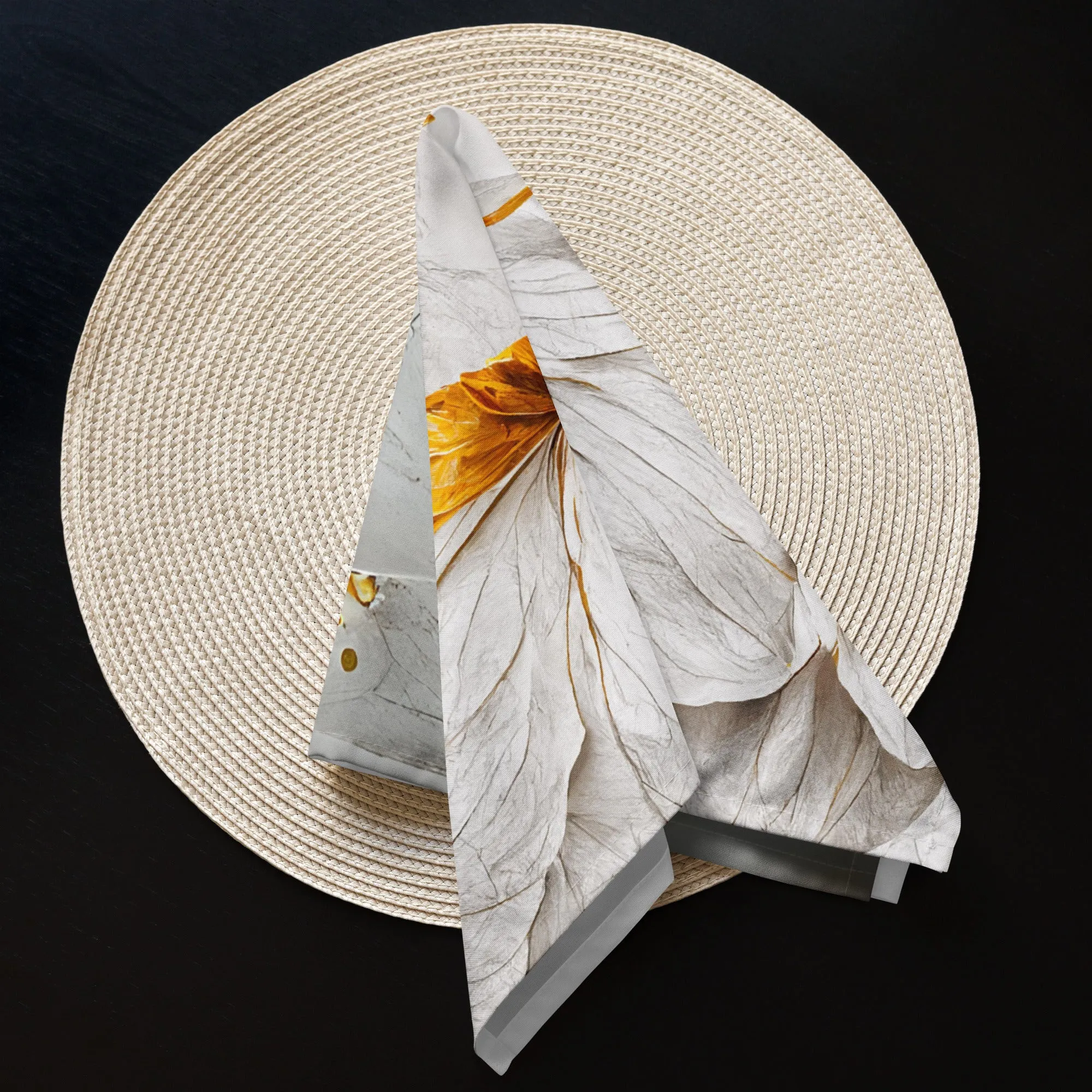 Colorful Flower Napkin Set x4: Vibrant Table Decor Upgrade