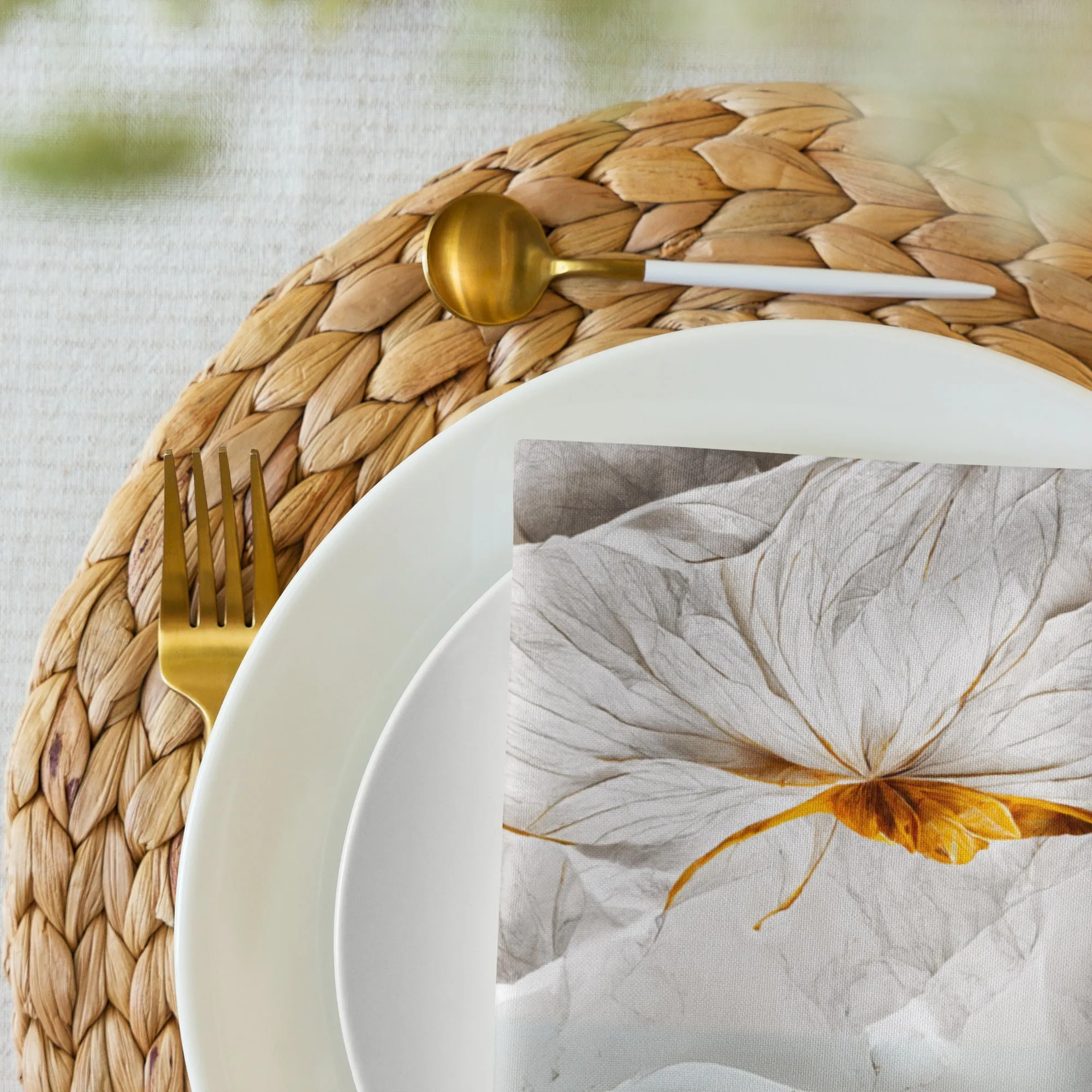 Colorful Flower Napkin Set x4: Vibrant Table Decor Upgrade