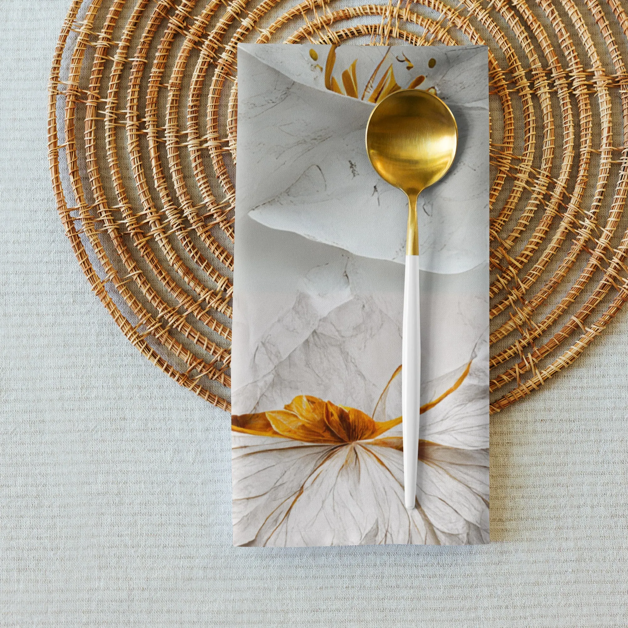 Colorful Flower Napkin Set x4: Vibrant Table Decor Upgrade