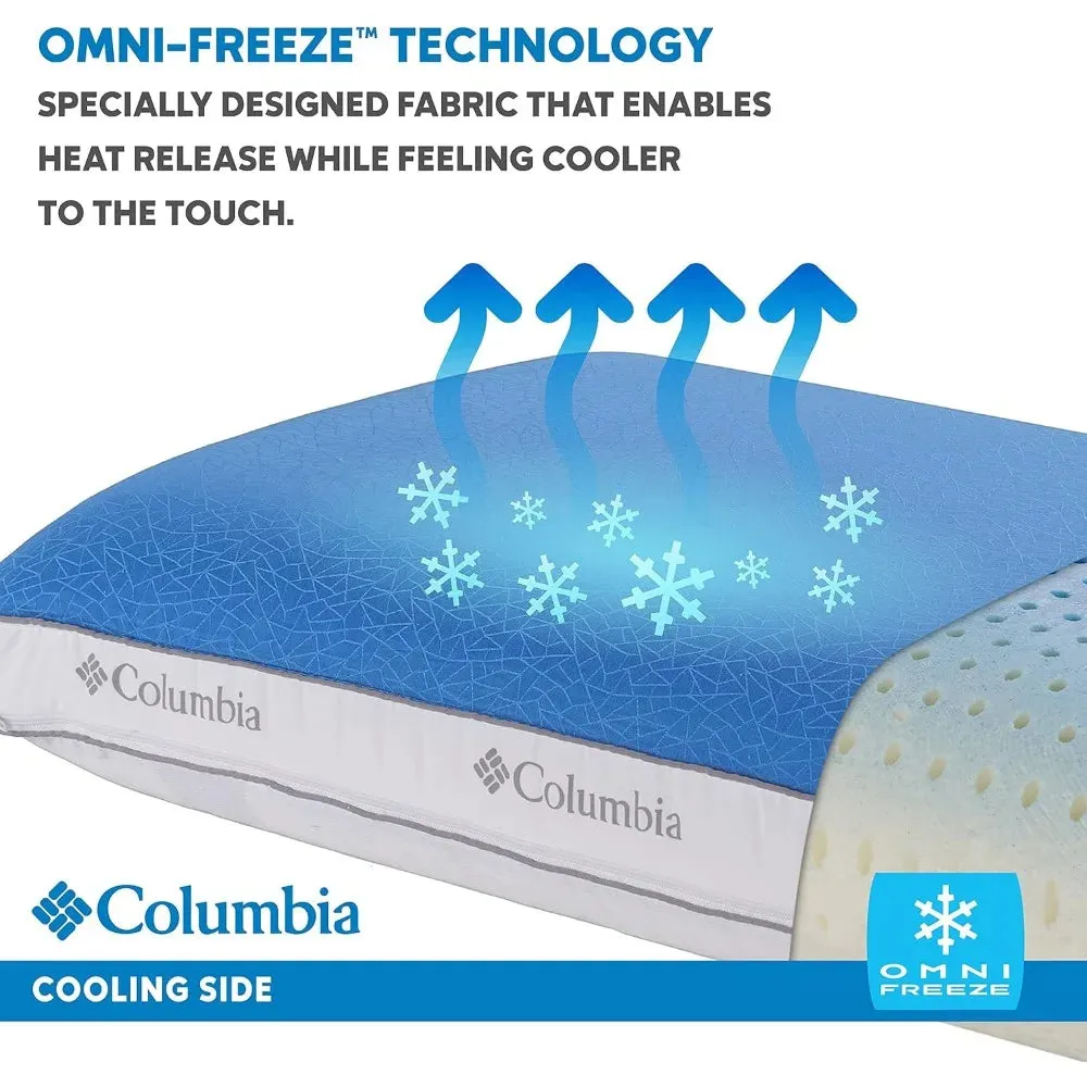 Cooling Memory Foam Pillow with Omni-Freeze Technology