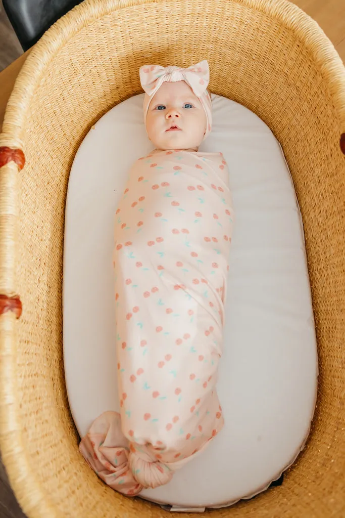 Copper Pearl Knit Swaddle Blanket | Cheery