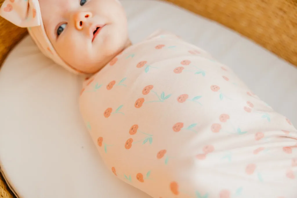 Copper Pearl Knit Swaddle Blanket | Cheery
