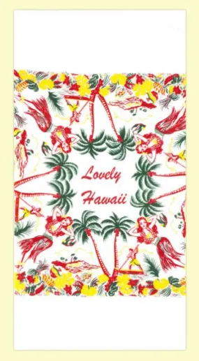 Cotton Flour Towel - Lovely Hawaii 17x24