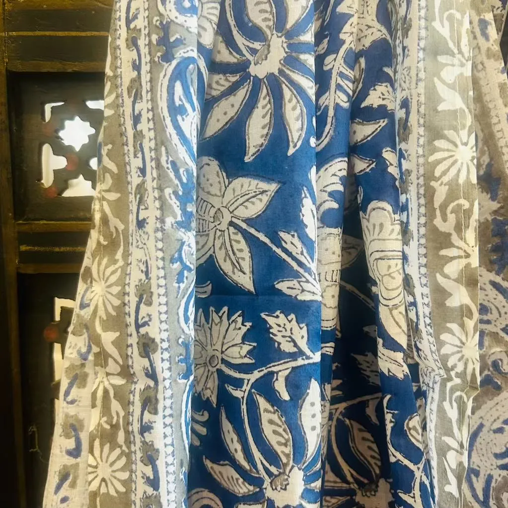 Cotton Scarf – Azure