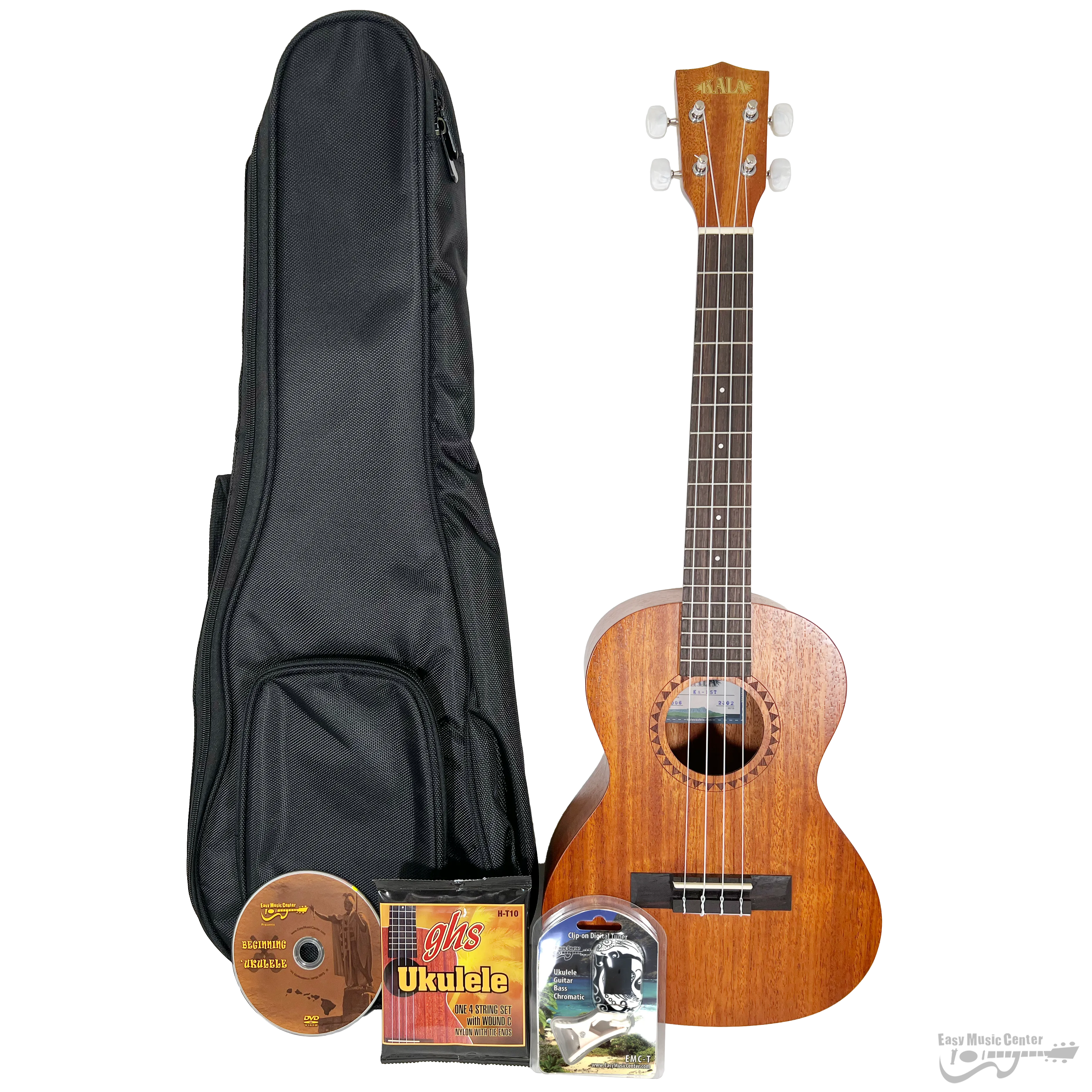 Easy Music Center KA-15T Tenor Ukulele Bundle