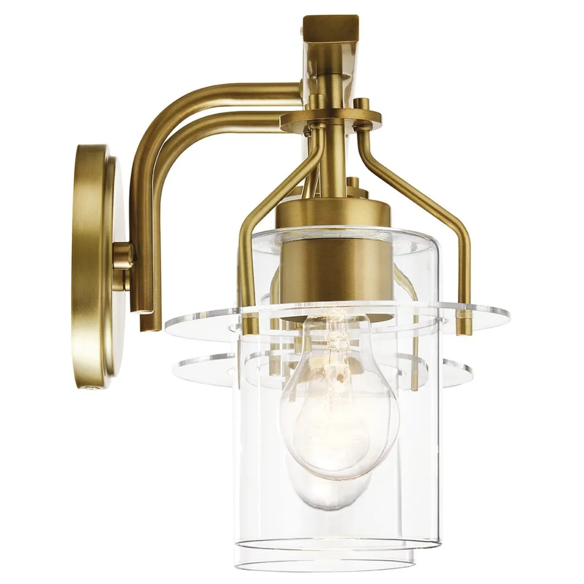 Everett 16 in. 2 Lights Vanity Light Brushed Brass finish