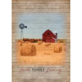 Faith Family Farming Fleece Throw 50X70 Inch CC746