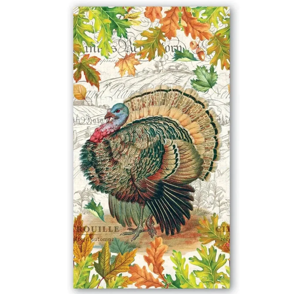 Fall Harvest Turkey Paper Napkin - Guest