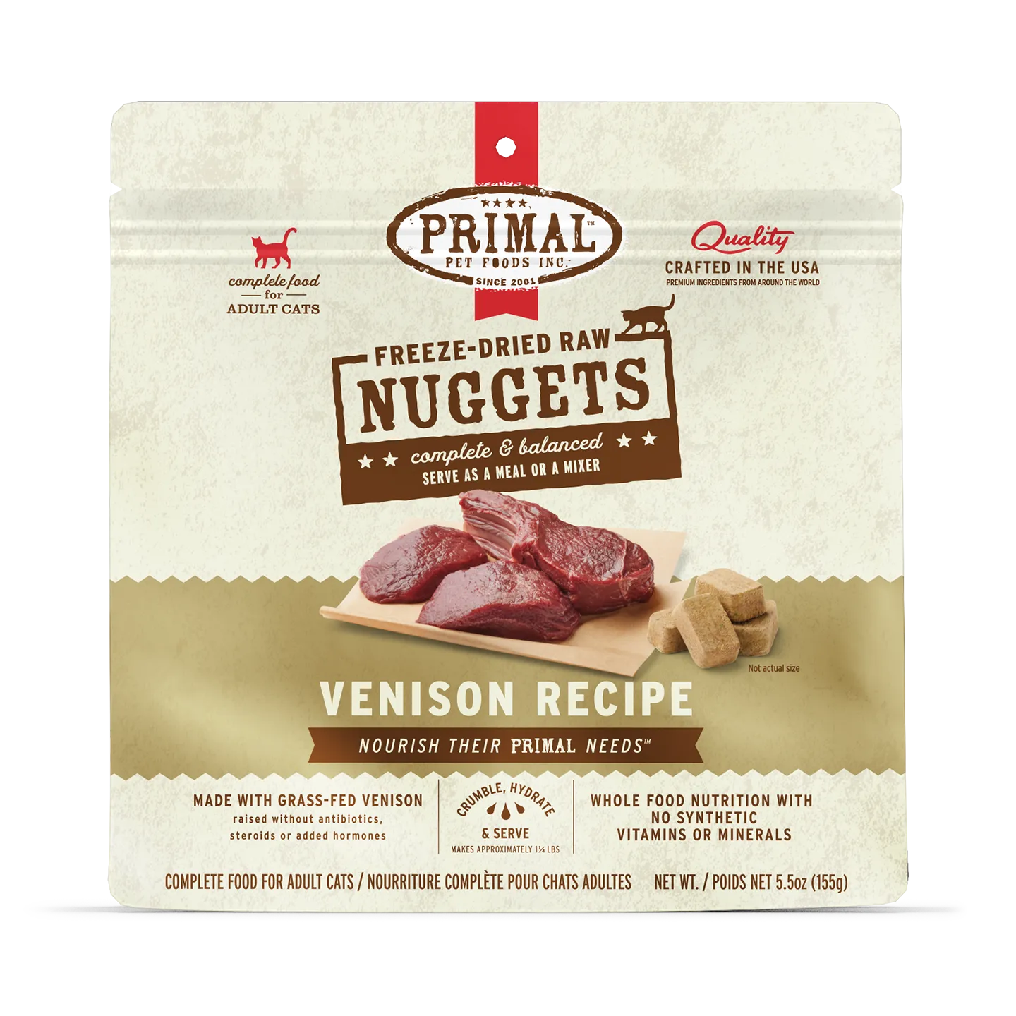 Freeze-Dried Raw Nuggets Cat Food <br> Venison Recipe