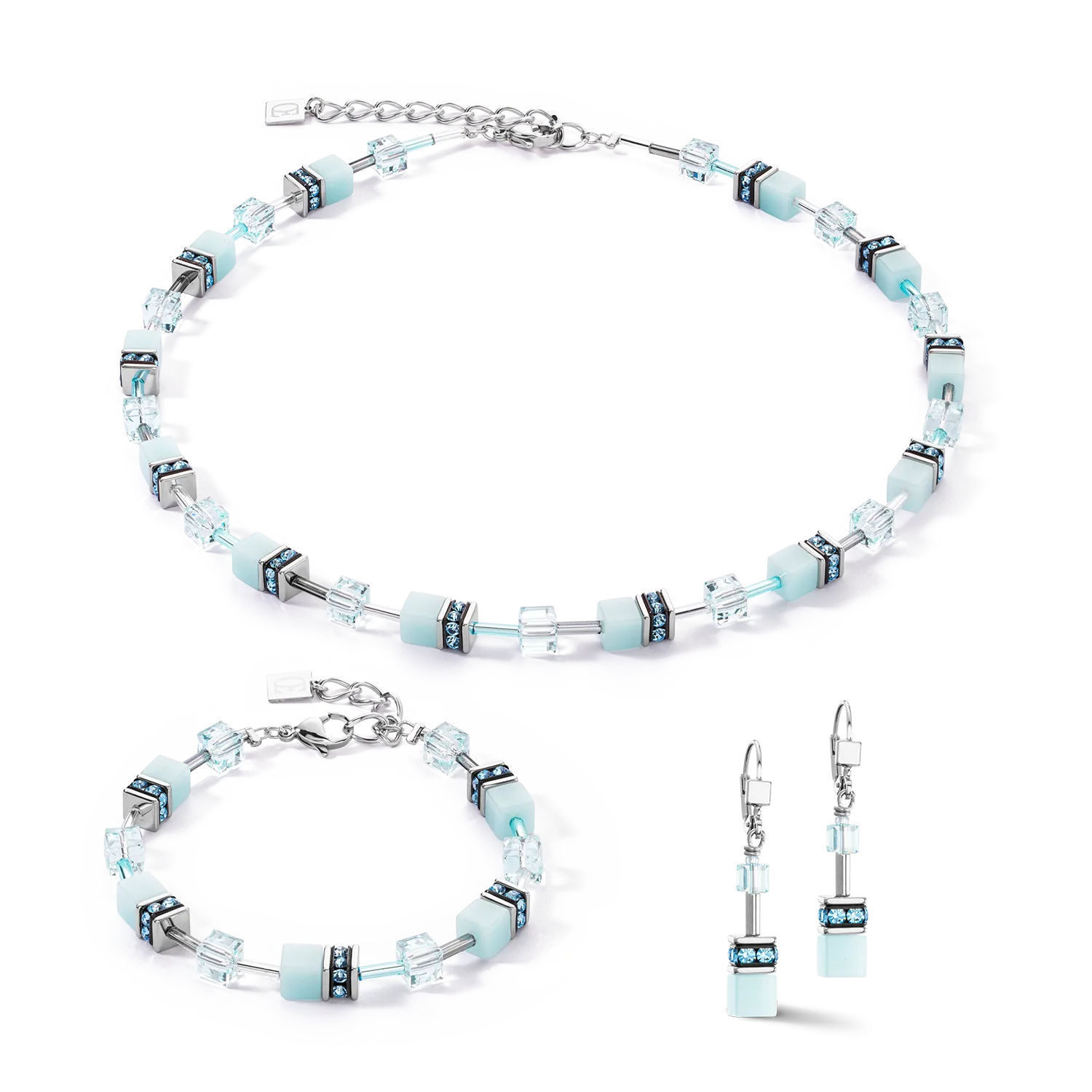 GeoCUBE® Iconic Mono Gold bracelet ice blue