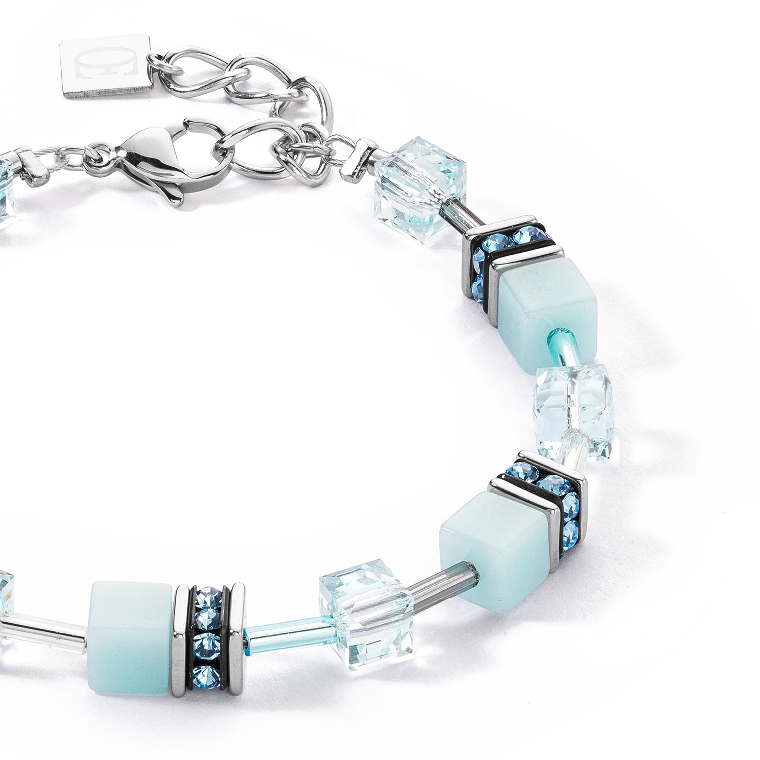 GeoCUBE® Iconic Mono Gold bracelet ice blue