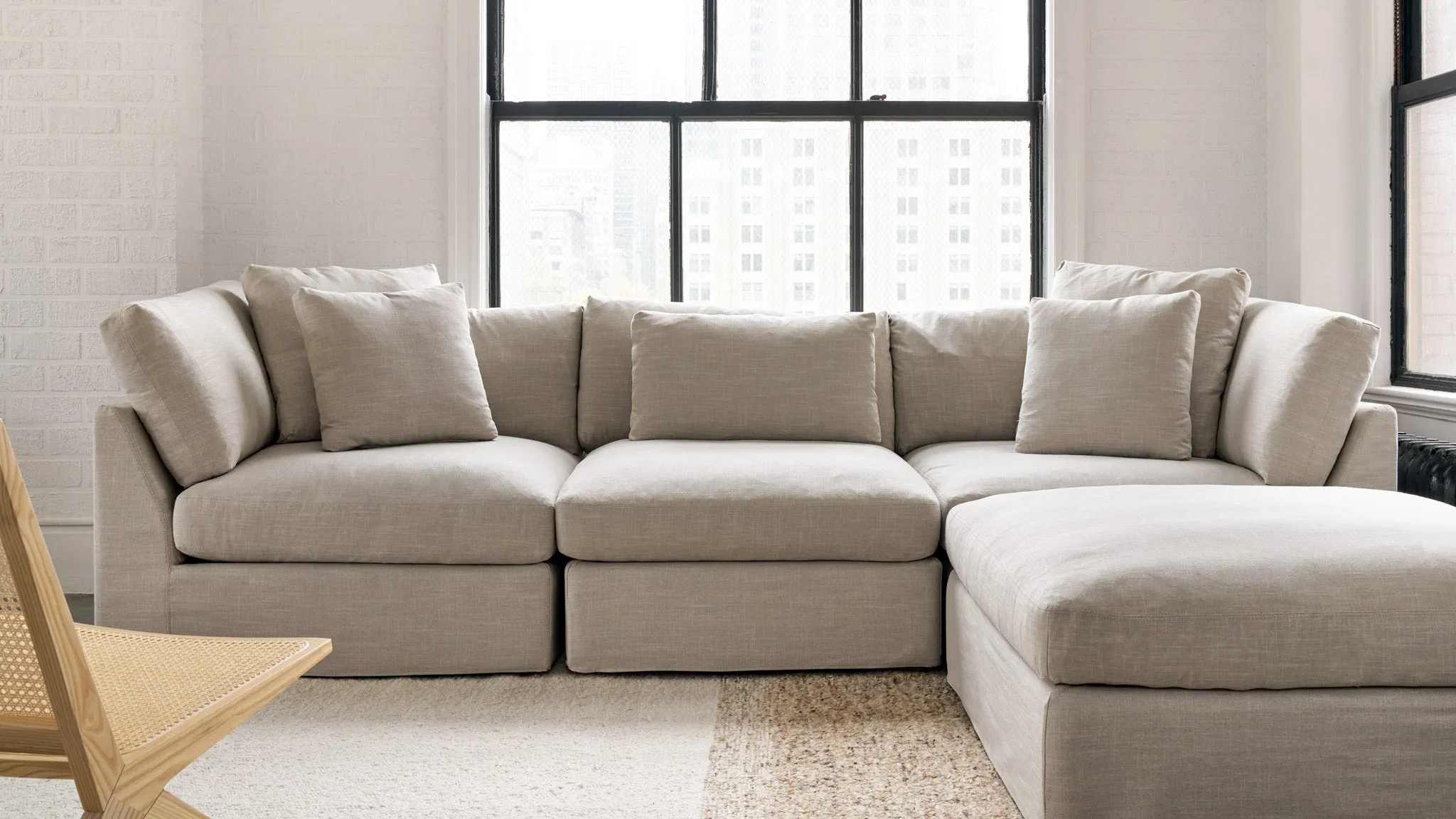 Get Together™ Corner Chair, Large, Light Pebble