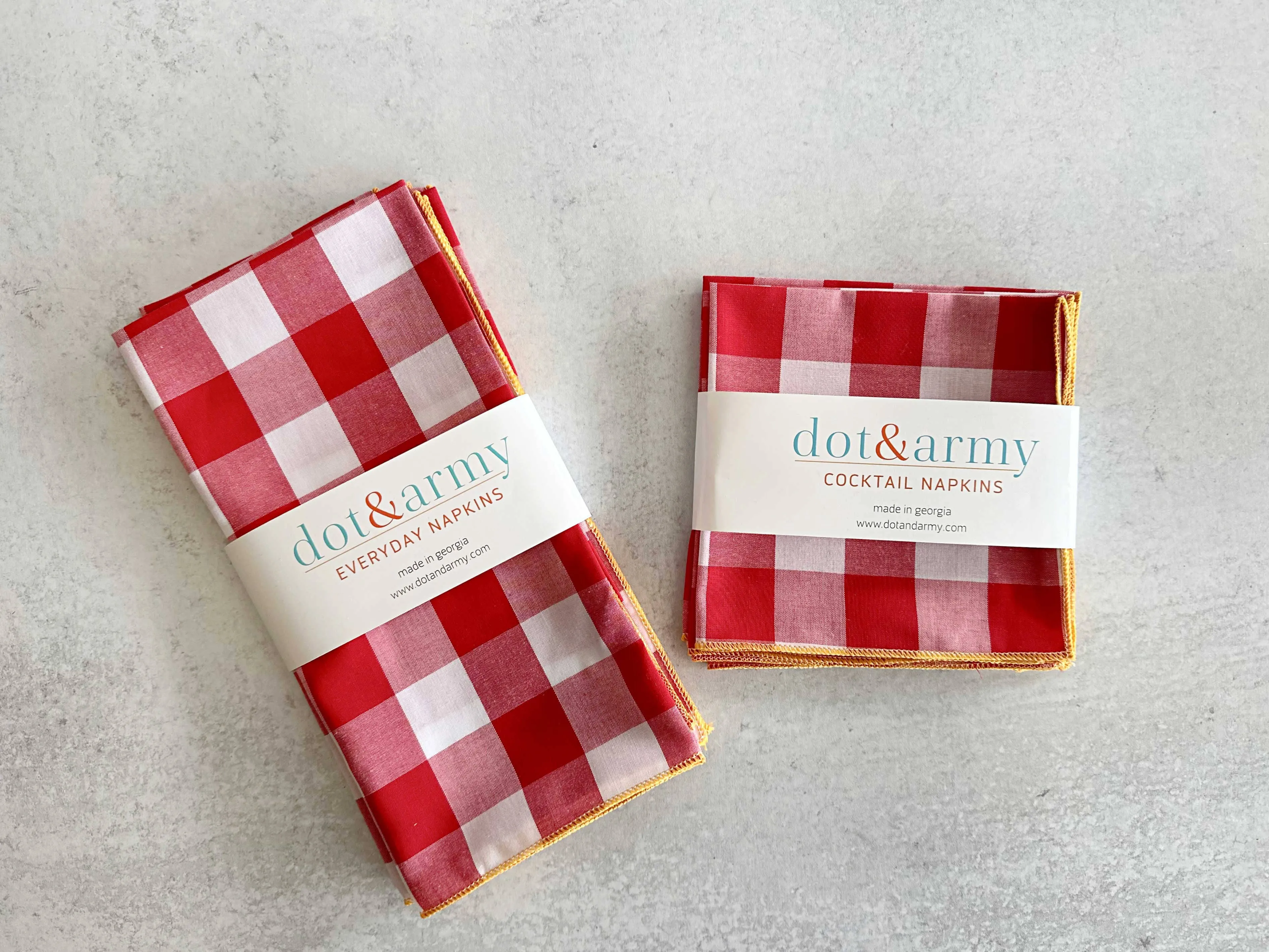 Gingham Check Cloth Napkins Set