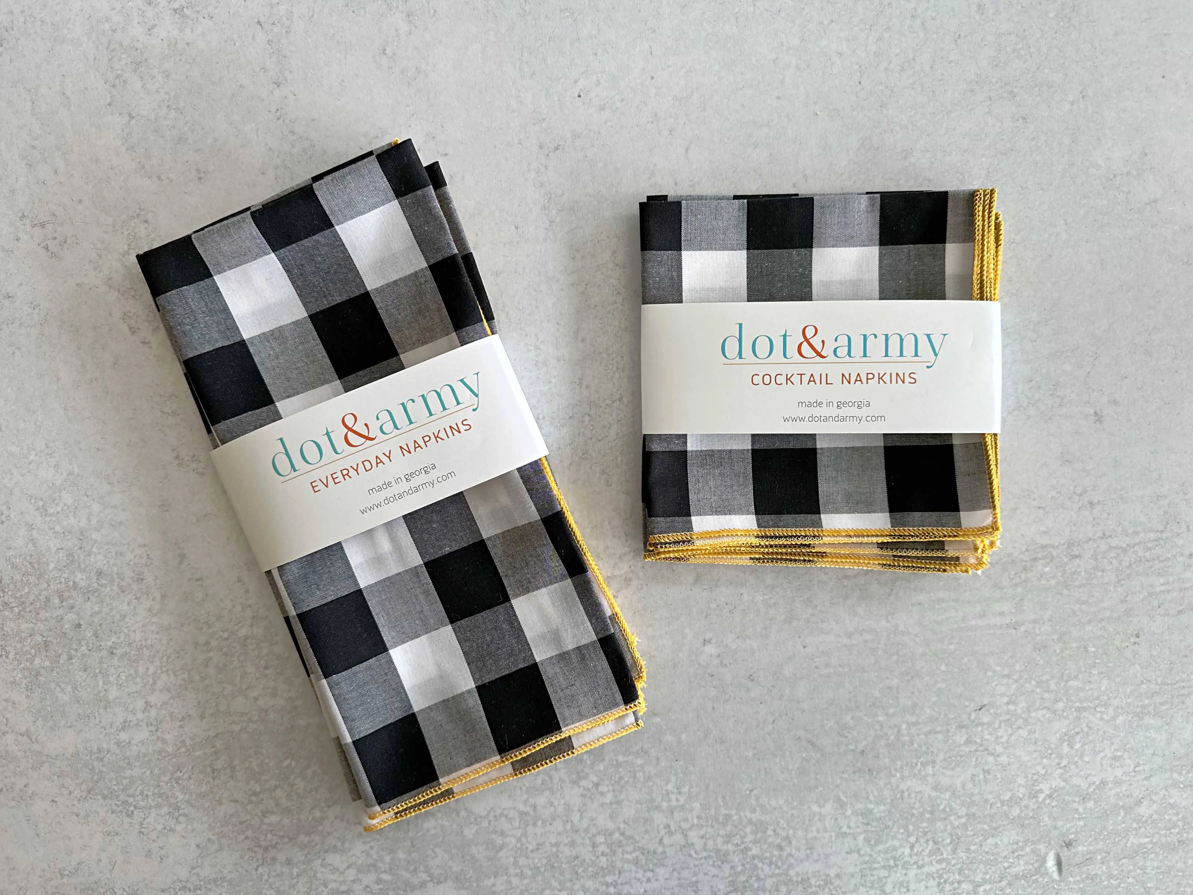 Gingham Check Cloth Napkins Set