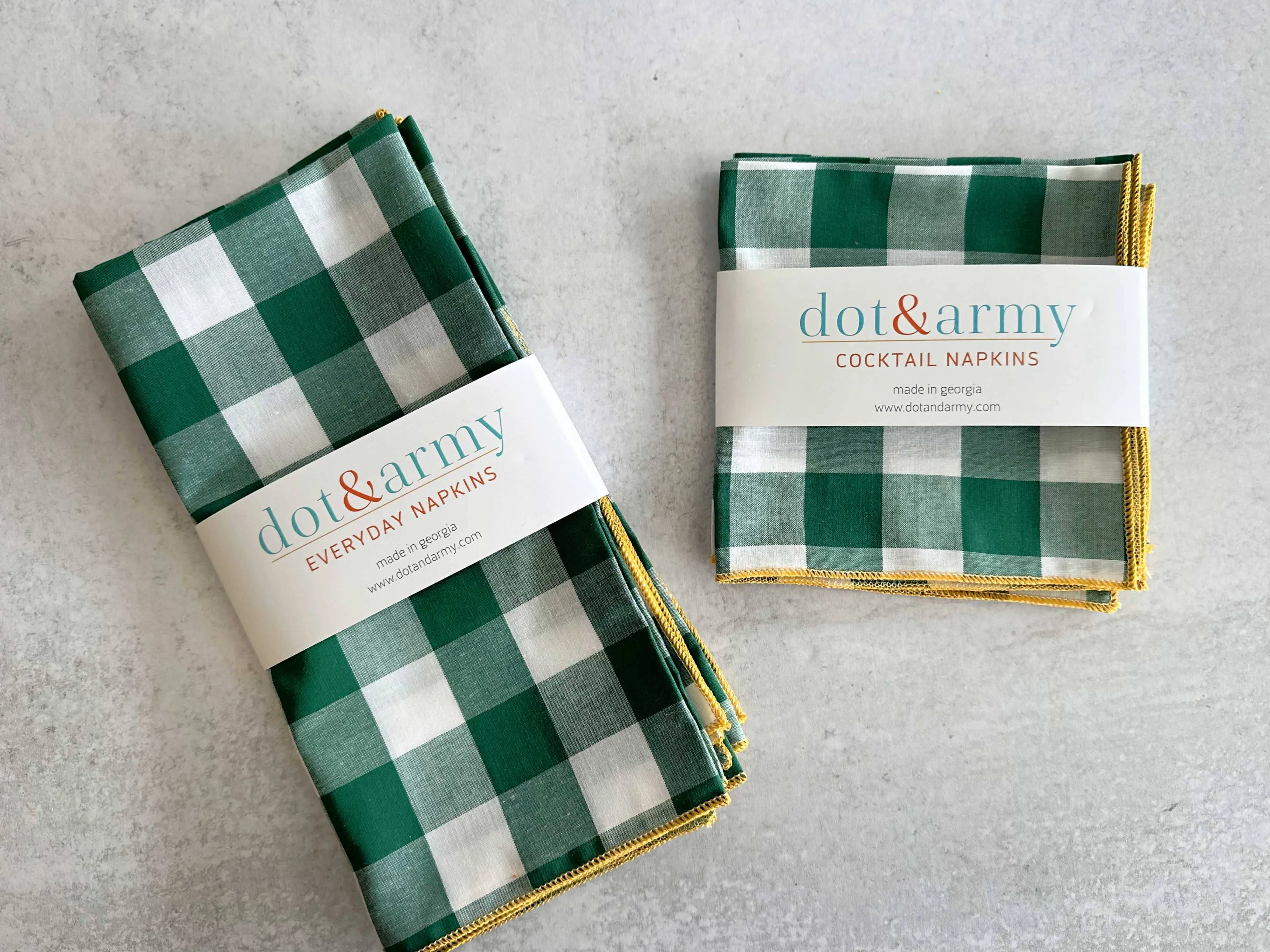 Gingham Check Cloth Napkins Set