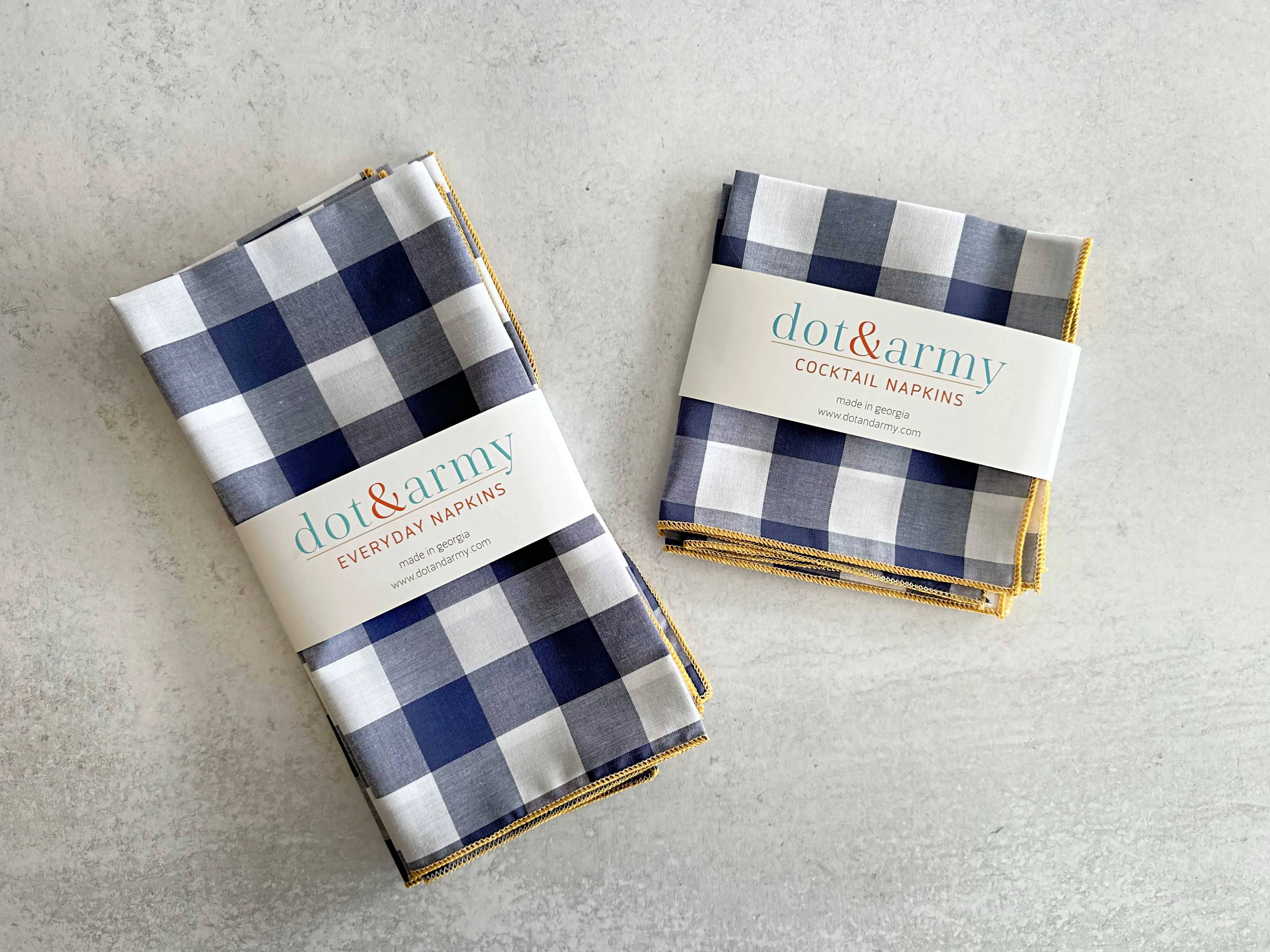 Gingham Check Cloth Napkins Set