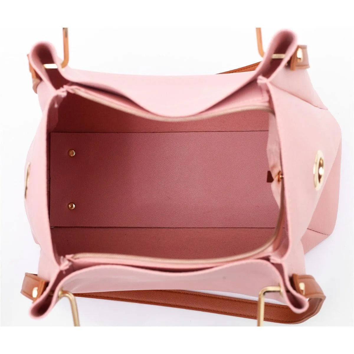 Guluded Leather Portable Handbag Navyblue