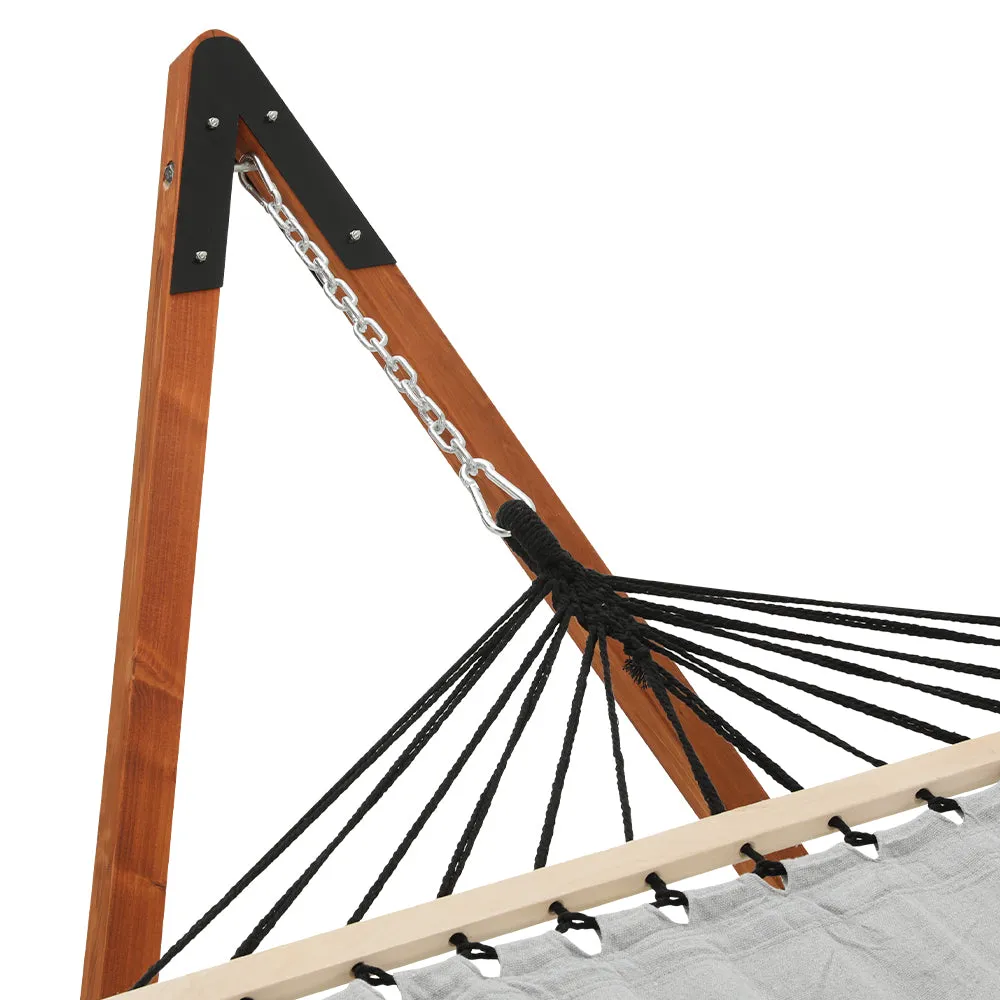 Hammock Bed Outdoor Camping Timber Hammock with Stand - Grey