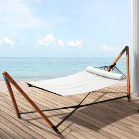 Hammock Bed Outdoor Camping Timber Hammock with Stand - Grey