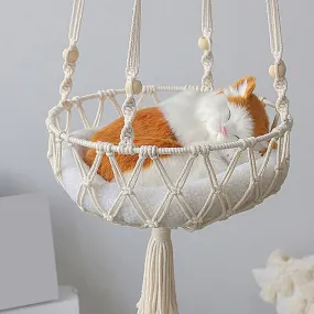 Hand-Woven Bohemian Wall Hanging Cat Hammocks