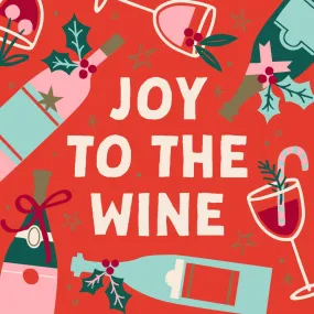 Holiday Cocktail Napkins | Joy To The Wine - 20ct: Default Title