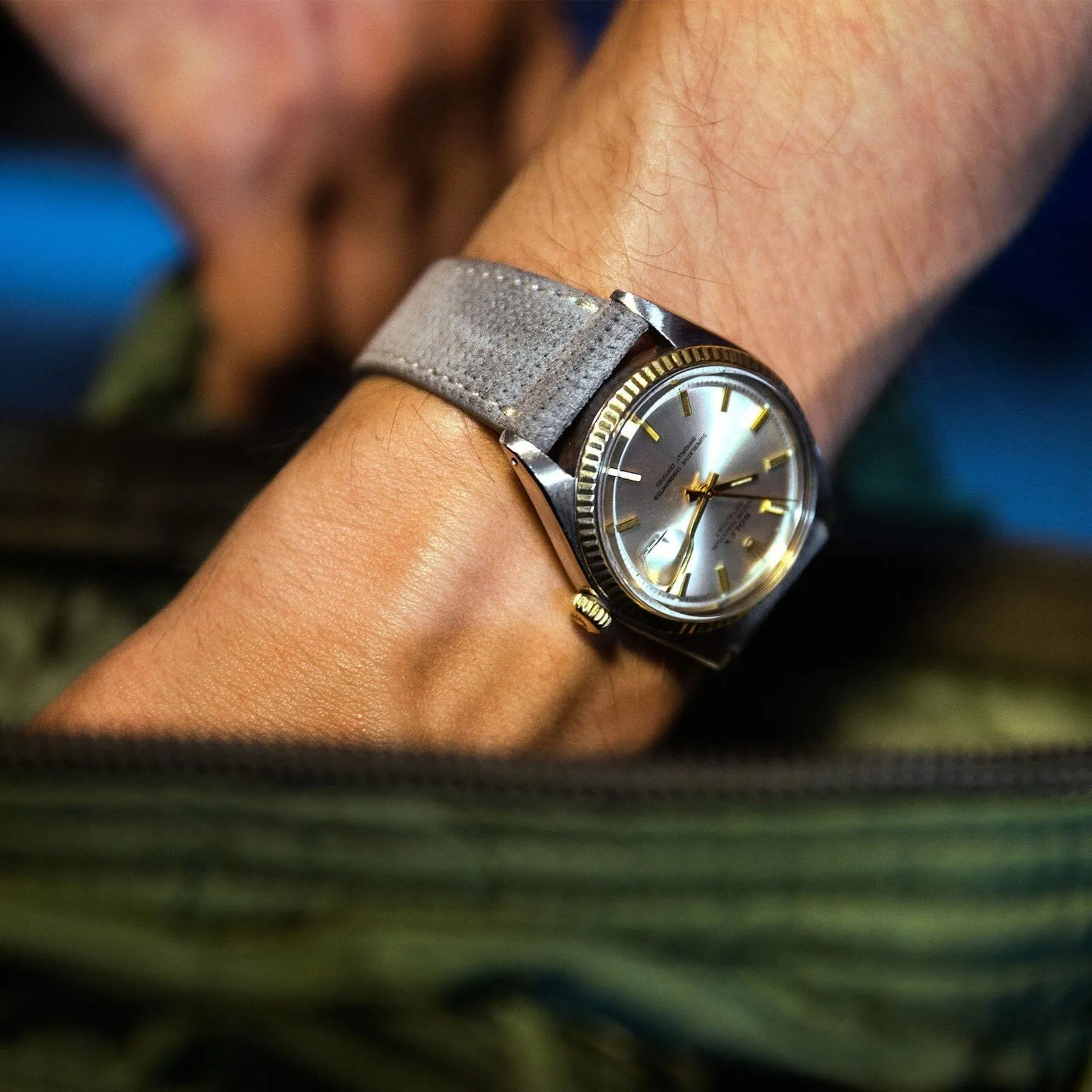 ICE Grey Leather Watch Strap